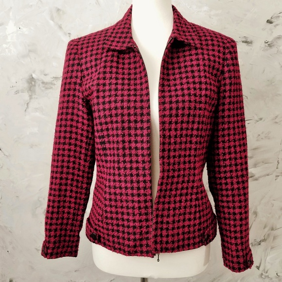 NORTON McNAUGHTON 90s Red Black Aviator Jacket - Picture 4 of 9